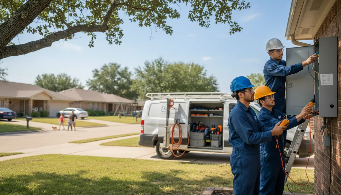 Certified electrician providing emergency electrical services in Morley, IA